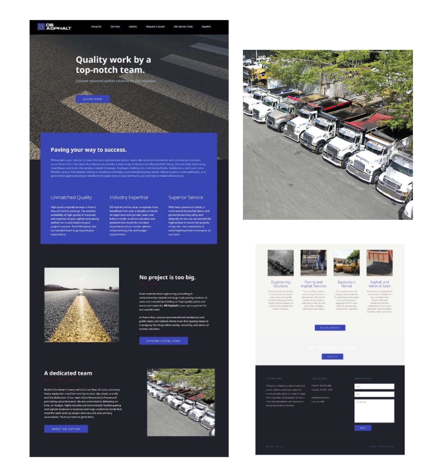 architecture general contractor engineering marketing website design asphalt