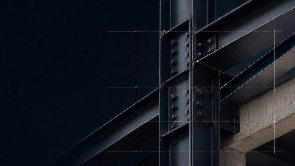 Structural steel and concrete connection detail